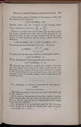 On a theorem in confocal surfaces of the second order.