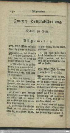 Zweyte Hauptabtheilung. Bitten zu Gott