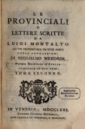 Le provinciali o lettere scritte ..., T. 2