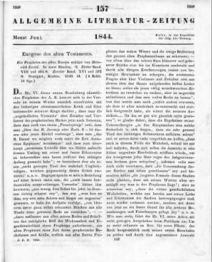 Ewald, H.: Die Propheten des Alten Bundes. Bd. 1-2. Stuttgart: Krabbe 1840