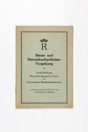 Staats- und Stammbuchprämien-Vergebung 1943