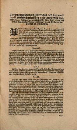 Der Evangelisch-Lutherischen in der Untern-Pfaltz Religions-Gravamina, wie solche auf dem Reichs-Tag zu Regenspurg überreicht überreichet worden