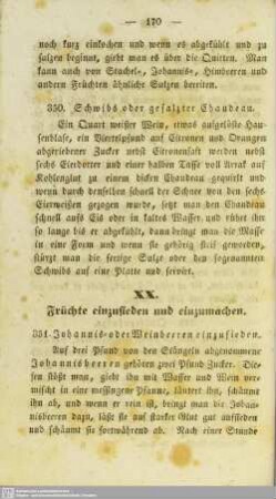 XX. Früchte einzusieden und einzumachen