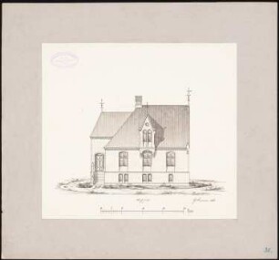 Wohnhaus: Aufriss Westseite