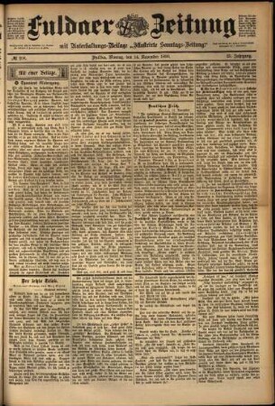 Ausgabe vom Montag, den 14. November 1898.