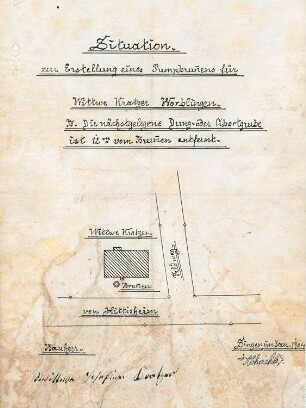 Herstellung der Brunnenanlage der Witwe Kratzer in Worblingen