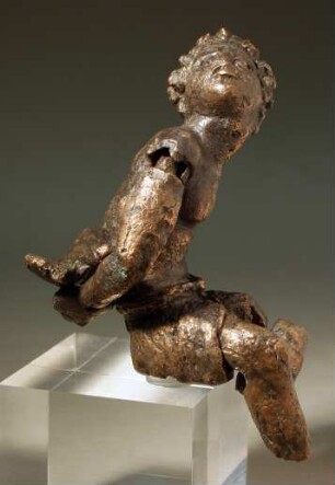 Hellenistische Statuette eines sitzenden, gefesselten Negers