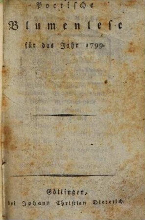 Musenalmanach. 1799