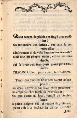 Ode à son Altesse Serénissime l'Electeur de Baviere [Carl Theodor]