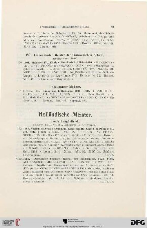 Holländische Meister (Nr. 152-171)