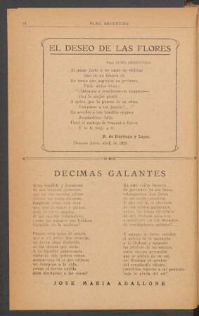 Décimas galantes