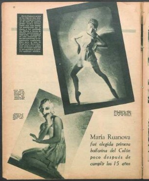María Ruanova fué elegida primera bailarina del Colón poco después de cumplir los 15 años [Fotografías]