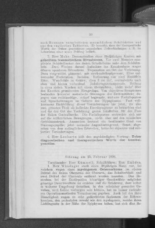 Sitzung am 25. Februar 1896.