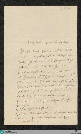 Brief von Jakob Rosenhain an Unbekannt, 1882 [Herbst] - K 3510