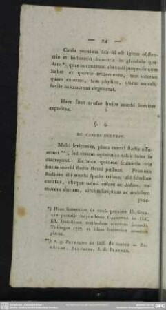 §. 4. De Cancri Decursu