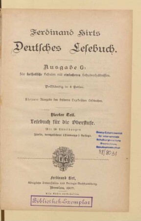 Teil 4, [Schülerband]: Lesebuch für die Mittelstufe