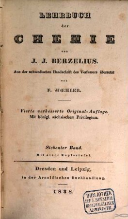 Lehrbuch der Chemie, 7. Band
