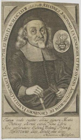 Bildnis des Johannes Jonstonus