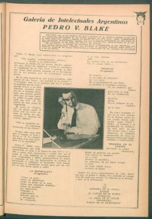 Galería de Intelectuales Argentinos : Pedro V. Blake