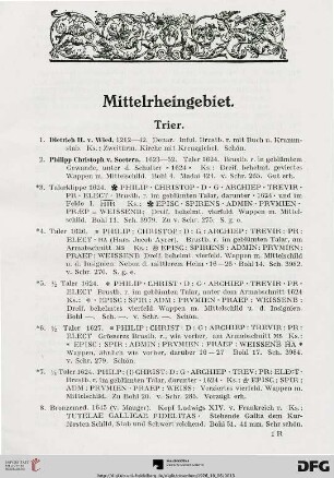 Trier (Nr. 1-31)