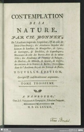 3: Contemplation De La Nature