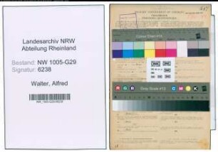 Entnazifizierung Alfred Walter , geb. 15.08.1901 (Reichsbahnoberinspektor)