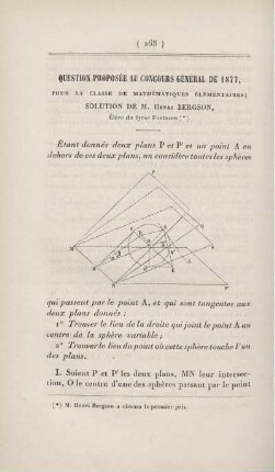 Question proposée au concours général de 1877.
