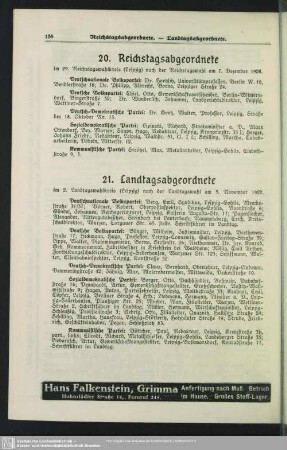 21. Landtagsabgeordnete