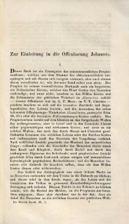 Kurzgefasstes exegetisches Handbuch zum Neuen Testament, 3,2. Kurze Erklärung der Offenbarung Johannis