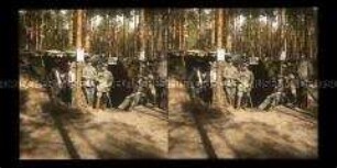 Pferdeunterstände im Waldlager