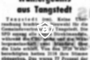 Wahlergebnis aus Tangstedt