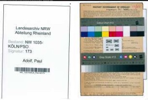 Entnazifizierung Paul Adolf , geb. 25.07.1892 (Technischer Zeichner)