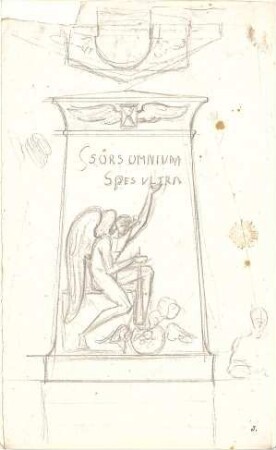 Gärtner, Friedrich von; Frühe Zeichnungen - Grabmal (Ansicht)