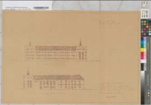 Zitadelle in Jülich. Ausbau des Schloßgebäudes als Gymnasium mit Internat. Entwürfe von Grundrissen und Ansichten