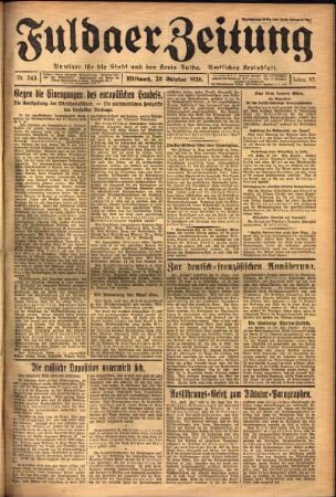 Ausgabe vom Mittwoch, den 20. Oktober 1926.