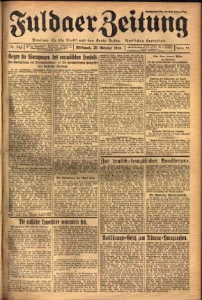 Ausgabe vom Mittwoch, den 20. Oktober 1926.