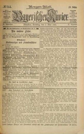 Bayerischer Kurier. 1885,5/6 = Jg. 29