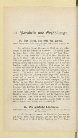 III. Parabeln und Erzählungen