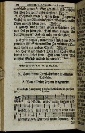 X. Gedult und Trost-Gründe in allerley Trübsalen