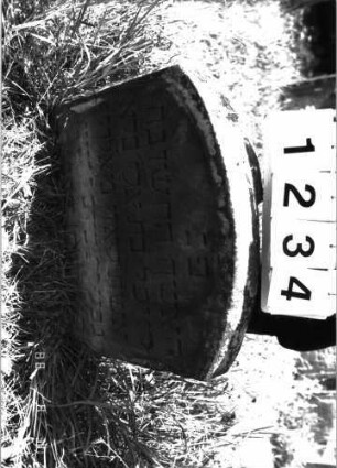 Grabstein 1234 (Index: 100098505) Maße HxBxT: 57x52x7 cm: Grabstein 1234