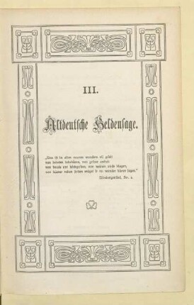 III. Altdeutsche Heldensage
