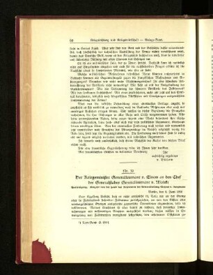 Nr. 30. Der Kriegsminister Generalleutnant v. Einem an den Chef des Generalstabes Generalleutnant v. Moltke