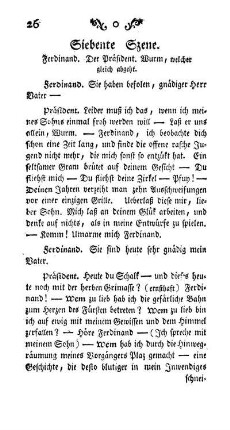 Siebente Szene. Ferdinand. Der Präsident. Wurm, welcher gleich abgeht