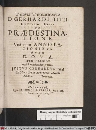 De Praedestinatione