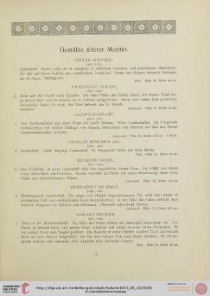 Gemälde älterer Meister (Nr. 1-62)