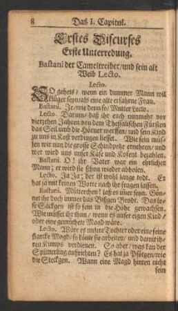 Erstes Discurses Erste - Zehende Unterredung.