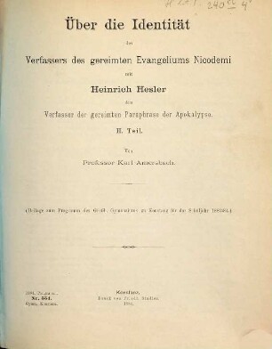 Bericht : über das Schuljahr .... 1883/84