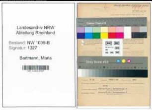 Entnazifizierung Maria Bartmann , geb. 04.11.1907 (Angestellte)