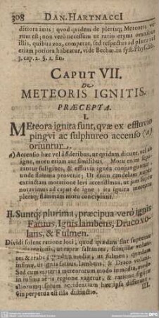 Caput VII. De Meteoris Ignitis.