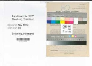Entnazifizierung Hermann Bruening , geb. 03.03.1889 (Betriebsassistent)